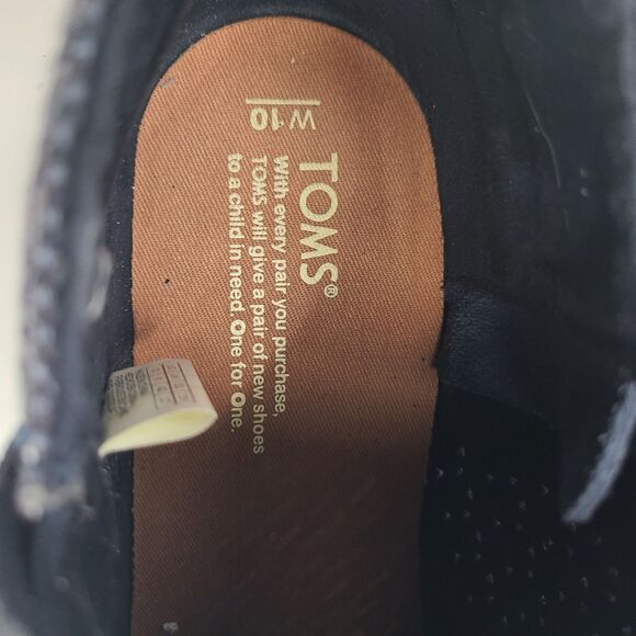 Toms Boots Womens 10 Deia Ankle Booties Blue Suede Side Zip Block Heels 10010981 - Picture 7 of 9